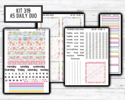 Kit 319 Erin Condren Daily Duo || Weekly Sticker Kit || Daily Duo Stickers || SUMMER STICKERS SPRING STICKERS