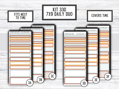 Kit 330 Erin Condren Daily Duo || Weekly Sticker Kit || Daily Duo Stickers || FALL STICKERS