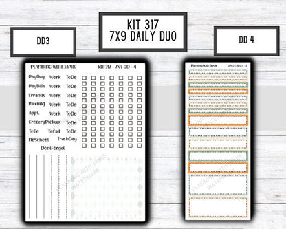 Kit 317 Erin Condren Daily Duo || Weekly Sticker Kit || Daily Duo Stickers || SPRING STICKERS