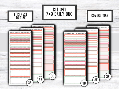 Kit 341 Erin Condren Daily Duo || Weekly Sticker Kit || Daily Duo Stickers || Erin Condren Stickers || VALENTINES STICKERS