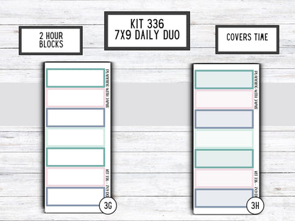 Kit 336 Erin Condren Daily Duo || Weekly Sticker Kit || Daily Duo Stickers || WINTER Stickers || FLOWER STICKERS