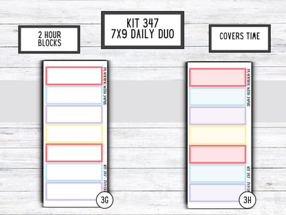 Kit 347 Erin Condren Daily Duo || Weekly Sticker Kit || Daily Duo Stickers || Erin Condren Stickers || FUN STICKERS