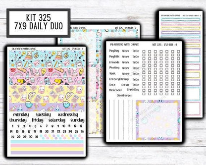 Kit 325 Erin Condren Daily Duo || Weekly Sticker Kit || Daily Duo Stickers || SCHOOL STICKERS