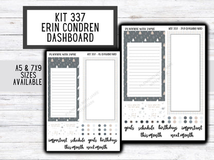 KIT 337 Erin Condren Dashboard Sticker Kit || Dashboard Monthly Sticker || Erin Condren Dashboard Sticker || WINTER Stickers
