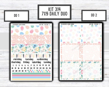 Kit 314 Erin Condren Daily Duo || Weekly Sticker Kit || Daily Duo Stickers || SPRING STICKERS