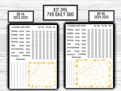 Kit 345 Erin Condren Daily Duo || Weekly Sticker Kit || Daily Duo Stickers || Erin Condren Stickers || ST PATRICKS DAY Stickers