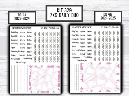 Kit 329 Erin Condren Daily Duo || Weekly Sticker Kit || Daily Duo Stickers || FALL STICKERS