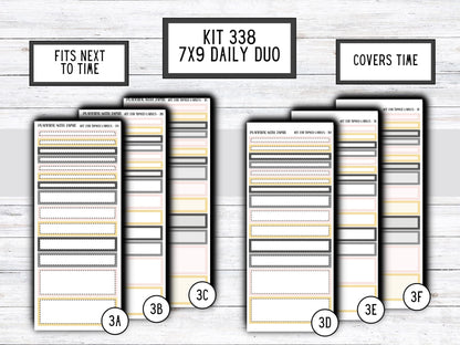 Kit 338 Erin Condren Daily Duo || Weekly Sticker Kit || Daily Duo Stickers || NEW YEAR Stickers || Pretty STICKERS