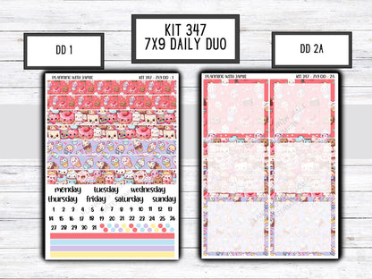 Kit 347 Erin Condren Daily Duo || Weekly Sticker Kit || Daily Duo Stickers || Erin Condren Stickers || FUN STICKERS