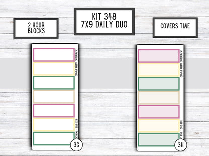 Kit 348 Erin Condren Daily Duo Sticker Kit || Daily Duo Stickers || Erin Condren Stickers || FLOWER STICKERS