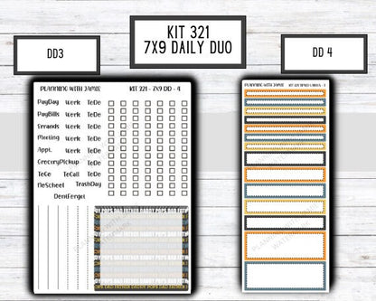 Kit 321 Erin Condren Daily Duo || Weekly Sticker Kit || Daily Duo Stickers || FATHERS DAY STICKERS || DAD STICKERS