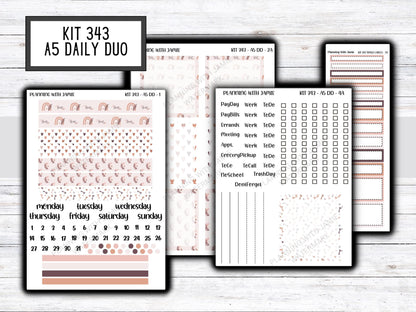 Kit 343 Erin Condren Daily Duo || Weekly Sticker Kit || Daily Duo Stickers || Erin Condren Stickers || VALENTINES STICKERS || BOHO Stickers