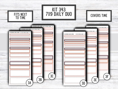 Kit 343 Erin Condren Daily Duo || Weekly Sticker Kit || Daily Duo Stickers || Erin Condren Stickers || VALENTINES STICKERS || BOHO Stickers