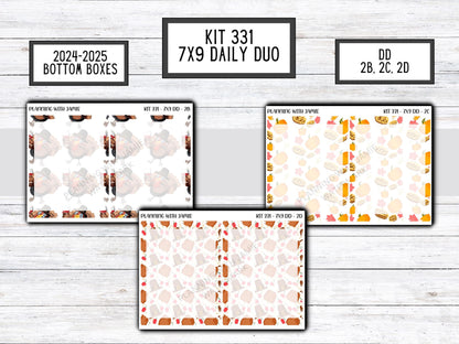 Kit 331 Erin Condren Daily Duo || Weekly Sticker Kit || Daily Duo Stickers || Thanksgiving Stickers || FALL STICKERS