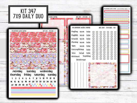 Kit 347 Erin Condren Daily Duo || Weekly Sticker Kit || Daily Duo Stickers || Erin Condren Stickers || FUN STICKERS