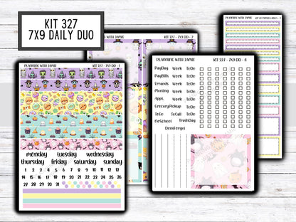 Kit 327 Erin Condren Daily Duo || Weekly Sticker Kit || Daily Duo Stickers || HALLOWEEN STICKERS