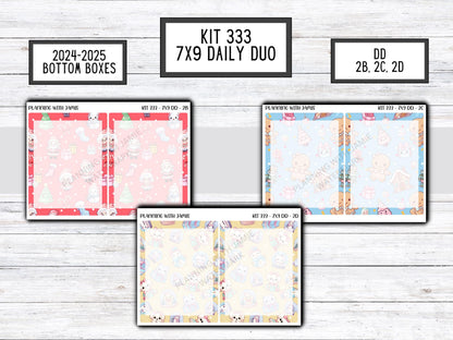 Kit 333 Erin Condren Daily Duo || Weekly Sticker Kit || Daily Duo Stickers || WINTER Stickers || CHRISTMAS STICKERS