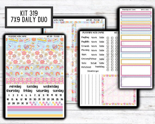 Kit 319 Erin Condren Daily Duo || Weekly Sticker Kit || Daily Duo Stickers || SUMMER STICKERS SPRING STICKERS