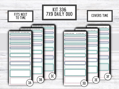 Kit 336 Erin Condren Daily Duo || Weekly Sticker Kit || Daily Duo Stickers || WINTER Stickers || FLOWER STICKERS