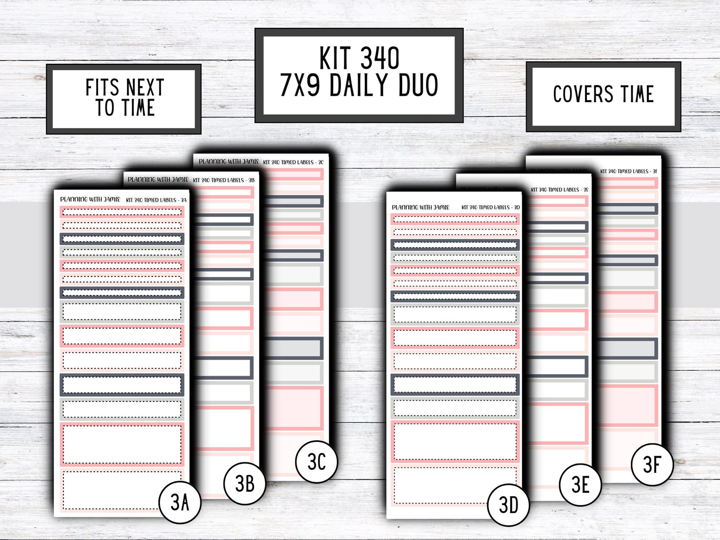 Kit 340 Erin Condren Daily Duo || Weekly Sticker Kit || Daily Duo Stickers || Erin Condren Stickers || Pretty STICKERS || Flower Stickers