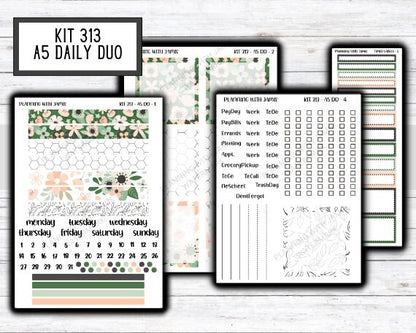 Kit 313 Erin Condren Daily Duo || Weekly Sticker Kit || Daily Duo Stickers || SPRING STICKERS