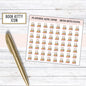 BOOK KITTY Icon STICKER, Reading Planner Stickers, Book Stickers, Reading Sticker, Book Icon