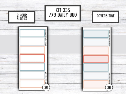 Kit 335 Erin Condren Daily Duo || Weekly Sticker Kit || Daily Duo Stickers || WINTER Stickers || CHRISTMAS STICKERS