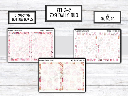 Kit 342 Erin Condren Daily Duo || Weekly Sticker Kit || Daily Duo Stickers || Erin Condren Stickers || VALENTINES STICKERS