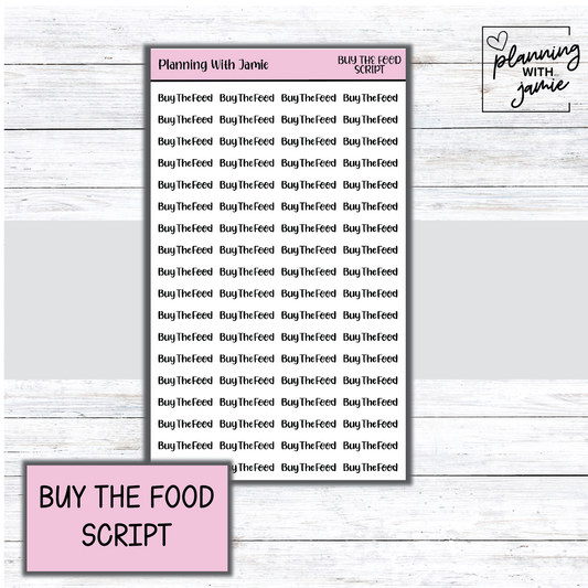 BUY THE FOOD SCRIPT STICKER