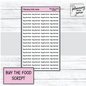 BUY THE FOOD SCRIPT STICKER