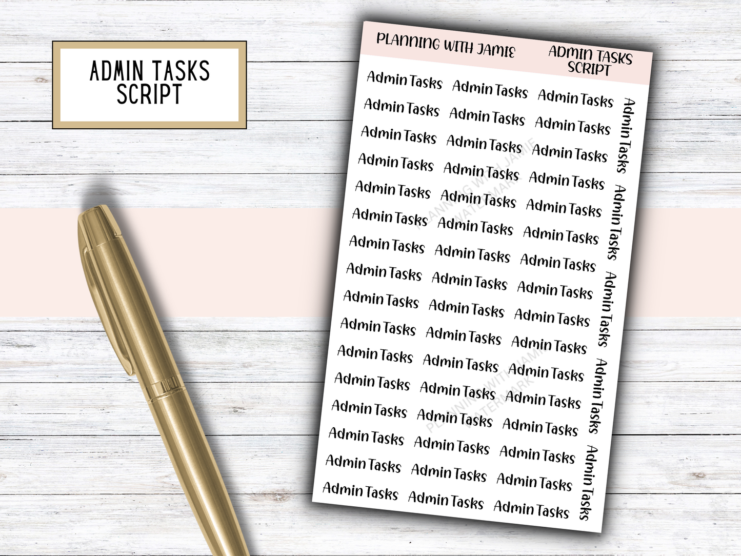 Custom Script Stickers