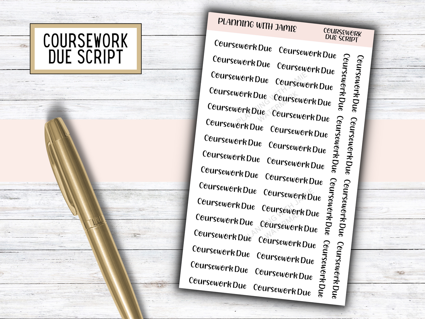 Custom Script Stickers