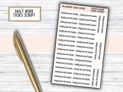 Custom Script Stickers