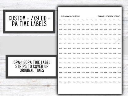 Time Label Element Custom - PM Time Label Strip – Planning With Jamie