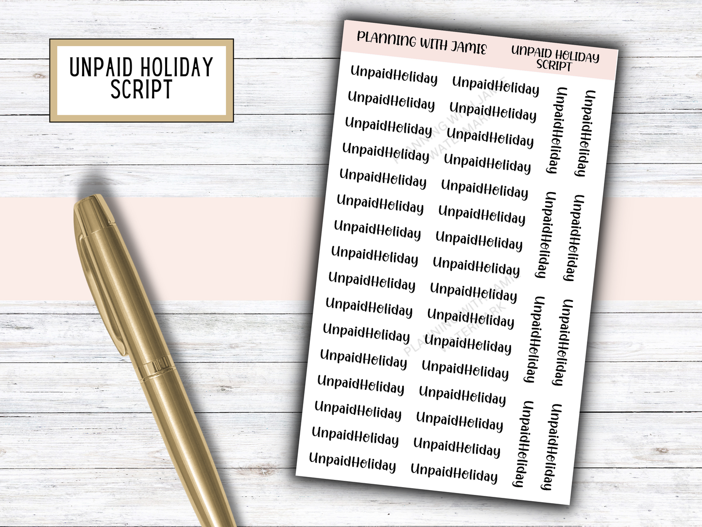 Custom Script Stickers