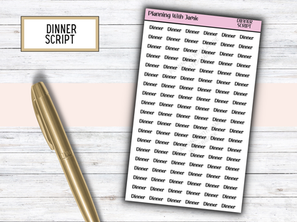 DINNER SCRIPT STICKER