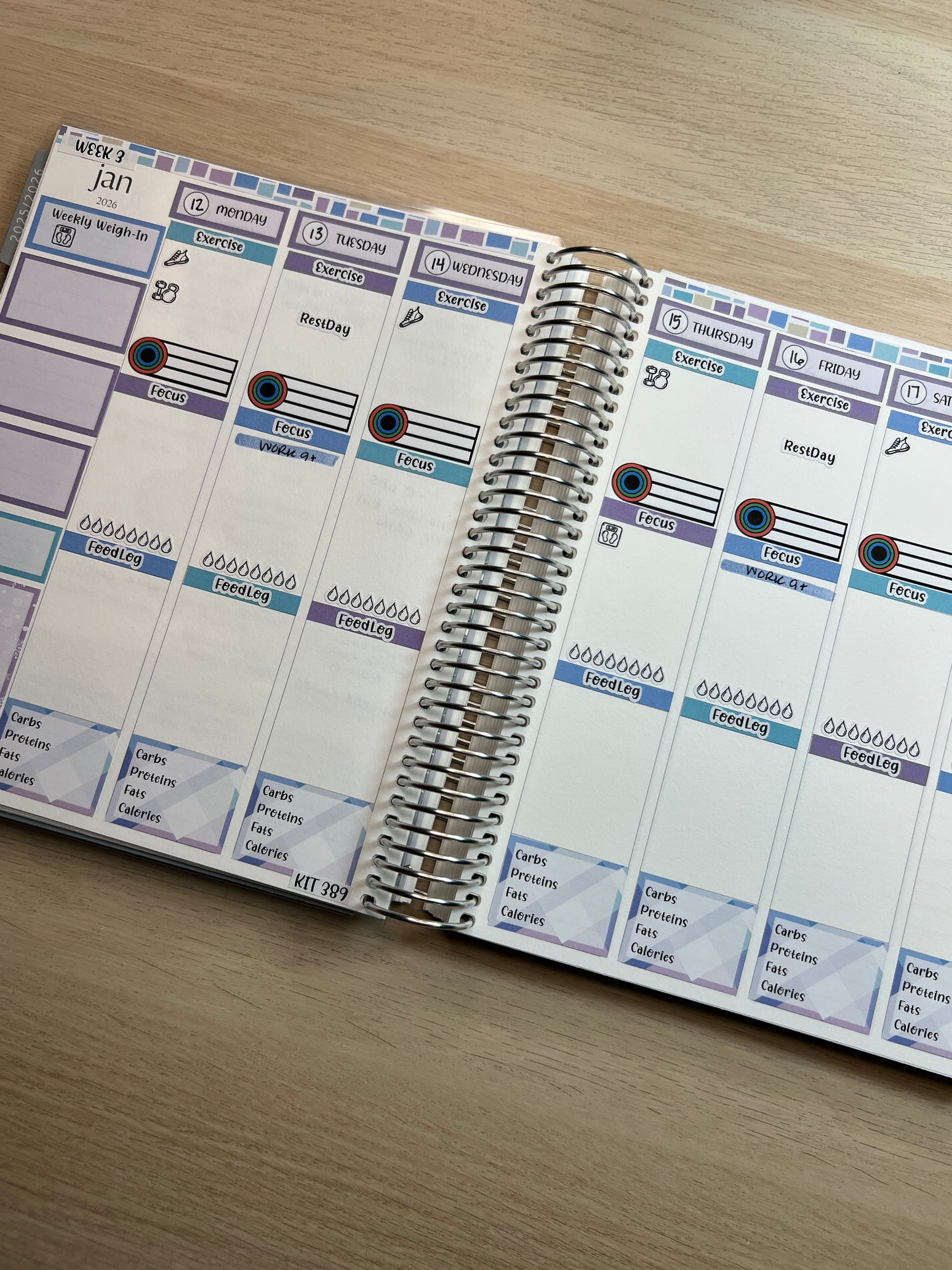 Kit 402 Weekly Fitness Sticker Kit