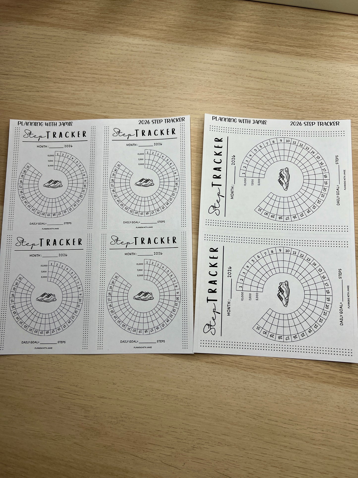 MONTHLY STEP TRACKER STICKER