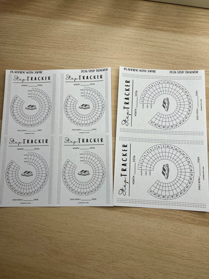 MONTHLY STEP TRACKER STICKER