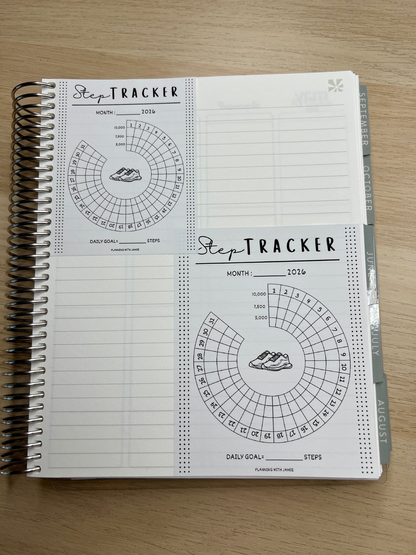 MONTHLY STEP TRACKER STICKER