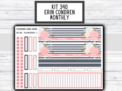 KIT 340 Erin Condren 7X9 Monthly Kit
