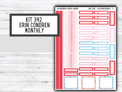 KIT 342 Erin Condren 7X9 Monthly Kit