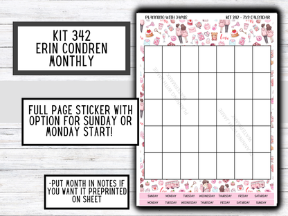 KIT 342 Erin Condren Full Page Monthly Sticker Sheet