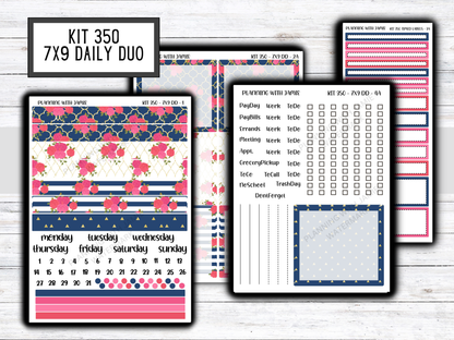 Kit 350 Erin Condren Daily Duo Sticker Kit || Daily Duo Stickers || Erin Condren Stickers || SPRING STICKERS