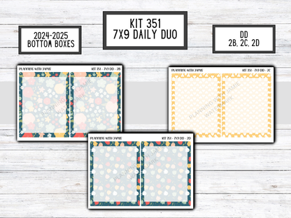 Kit 351 Erin Condren Daily Duo Sticker Kit || FLORAL STICKERS