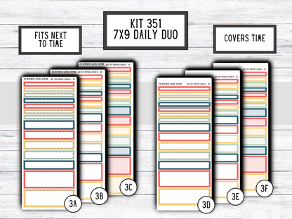 Kit 351 Erin Condren Daily Duo Sticker Kit || FLORAL STICKERS