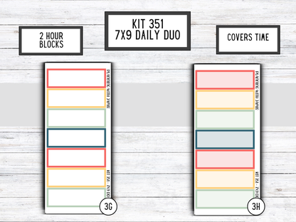 Kit 351 Erin Condren Daily Duo Sticker Kit || FLORAL STICKERS