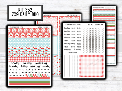 Kit 352 Erin Condren Daily Duo Sticker Kit || CHERRY STICKERS