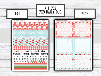 Kit 352 Erin Condren Daily Duo Sticker Kit || CHERRY STICKERS
