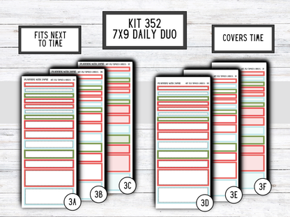 Kit 352 Erin Condren Daily Duo Sticker Kit || CHERRY STICKERS